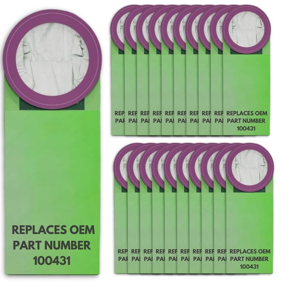 20 Pack Replacement Vacuum Bags for ProTeam 100431 Backpack Vacuums – Fits 6 QT Super QuarterVac, GoCartVac, AviationVac, ProVac, TailVac