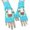 Sky Blue, variant on Daznico Winter Gloves, Winter Knitted Mittens with Embroidery Cozy Warm Lined for Cold Weather Outdoor Activities