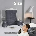 thumbnail image 2 of Reading Pillow for Sitting in Bed Adult, XL Back Pillow for Bed Sitting up, Back Support Chair Pillow for Sitting up/Watching TV/Reading/Gaming/Resting/Post Surgery,Dark Grey, 2 of 6