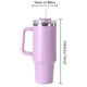 thumbnail image 2 of (Púrpura Claro) Paja Acero Inoxidable 304 40 Oz Con Asa Botella Hervidor Hielo para Automóvil [primera Generación] [25 Piezas Por Caja] (púrpura Claro), 2 of 9