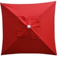 thumbnail image 1 of ZOUSSIQI Parasol Canopy, Square Patio Umbrella Tent Without Frame, 4 Bone Polyester Replacement Cover, Outdoor Table Market Patio Umbrella Replacement Top Cover for Backyard Garden Lawn CA919-9217, 1 of 9