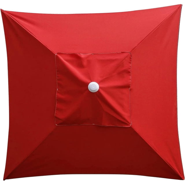 ZOUSSIQI Parasol Canopy, Square Patio Umbrella Tent Without Frame, 4 Bone Polyester Replacement Cover, Outdoor Table Market Patio Umbrella Replacement Top Cover for Backyard Garden Lawn CA919-9217