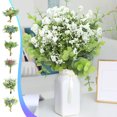 thumbnail image 1 of Ramas de flores decorativas artificiales | Paquete de 12 tallos de plantas de imitación | Plástico irrompible | Colores Surtidos Blanco Rosa Verde Azul Amarillo | 11,4 pulgadas de largo | Aspecto, 1 of 7