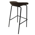thumbnail image 5 of Home Square Faux Leather Seat & Iron Frame Barstool in Elephant Gray - Set of 2, 5 of 10