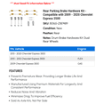 thumbnail image 2 of Rear Parking Brake Hardware Kit - Compatible with 2009 - 2020 Chevrolet Express 3500 - Dynamic Friction, 2 of 2
