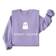 thumbnail image 5 of VKOYWKM Womens HalloweenSweatshirt Cute Spooky Ghost Graphic Sweatshirts Crewneck Long Sleeve Fall Pullover Tops Halloween Party Outfits for Women, 5 of 8