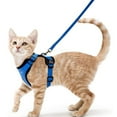 thumbnail image 6 of Cat Harness and Leash Set Reflective Easily Control Padded Soft Mesh Adjustable Chest Strap for Running Walking Training Pet Supplies , Blue S, 6 of 7