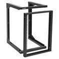 thumbnail image 4 of NavePoint 15U Server Rack with Swing Gate - 15U Wall Mount Rack for 19 Inch IT Equipment Open Frame Rack – Network Rack Wall Mount for AV & Server Equipment 24” Deep 15U Rack, Black, 4 of 6