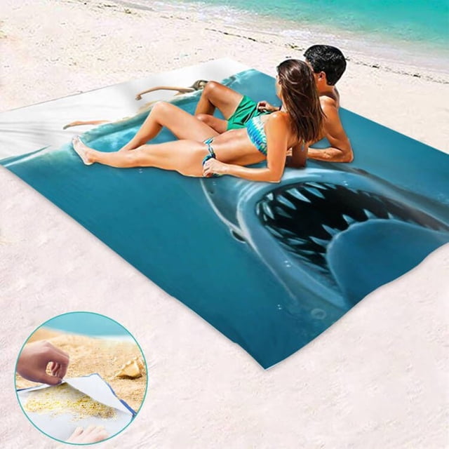 TIMIFIS Couverture de Plage Anti-Sable Extra Large Tapis de Plage Grand et Compact Séchage Rapide Léger et Durable pour 4-6 Adultes Voyage Fête Sports Camping Randonnée - Été