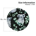 thumbnail image 3 of Pofeuu Cartoon Koala Bear Print Leather Coasters Set of 6, Round Cups Mugs Mat Pad for Home Kitchen Heat Resistant Drink Coasters,Round Shape, 3 of 7