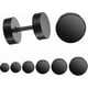 thumbnail image 4 of Pendientes de botón negros para hombre y mujer, falsos dilatadores de acero inoxidable, de alta calidad, 14 mm, código de producto 71115 14 mm, 4 of 4
