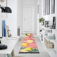 thumbnail image 4 of Yayeee Runner Rug for Bedroom 2'x6' Machine Washable Hallway Non Slip Mat, Red Striped Lemon, 4 of 8