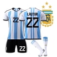 thumbnail image 1 of 22 Argentina Soccer Jerseys Home No. 22 Soccer Jerseys Lautar W with socks 16（90-107cm), 1 of 5