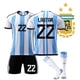 thumbnail image 1 of 22 Argentina Soccer Jerseys Home No. 22 Soccer Jerseys Lautar W with socks 16（90-107cm), 1 of 5