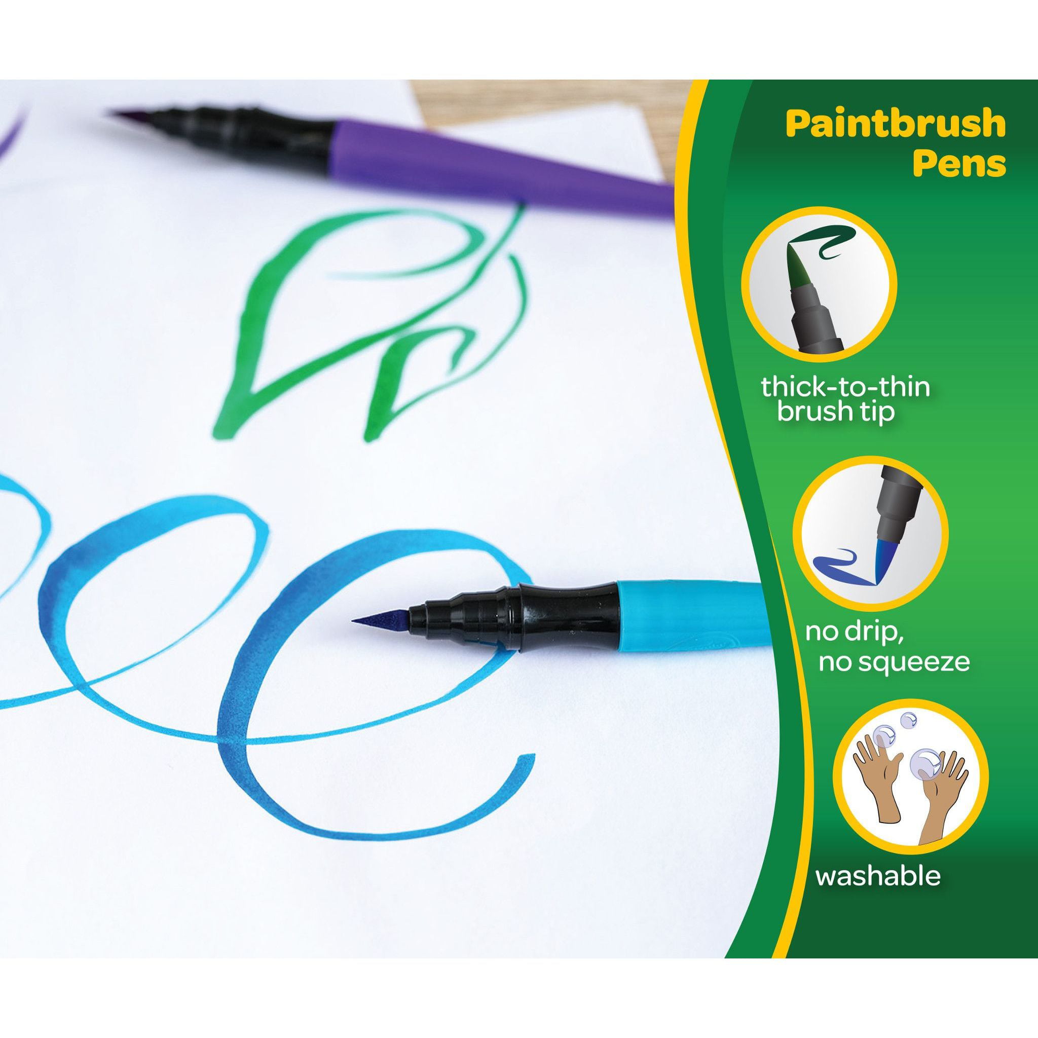 The Teachers' Lounge®  No-Drip Washable Paint Brush Pens, 8