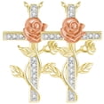 thumbnail image 1 of Collar de Cruz High Monaco RoseGrace01 2Pzas Dije 2x3cm Oro con circón, 1 of 5