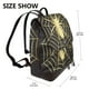 thumbnail image 2 of Balery Gold Spider On The Web Mochila de Cuero para Mujeres, Gran Capacidad, Bolsa de Viaje Multifuncional, Mochila de Cuero y Bolsa de Hombro para Mujeres, 2 of 4