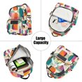 thumbnail image 5 of FORMRS Mini Backpack Purse for Women Quilted Travel Daypack Casual Shoulder Bag, Beige Abstract, 5 of 7