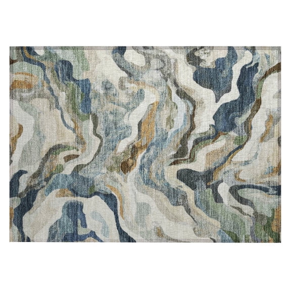 Dalyn Rugs Machine Washable Indoor/Outdoor Chantille ACN2162 Denim 1'8" x 2'6" Rug