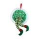 thumbnail image 4 of Corona navideña de patas de elfo tejidas. Adornos para el árbol de Navidad para la puerta principal. Verde, 4 of 9