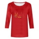 thumbnail image 4 of Xuyuer 3/4 Sleeve Shirts for Women Loose Fit Crewneck Dressy Casual Tops Lightweight Solid Color Comfy Cute T Shirts Basics Tees Casual Fashion Spring Summer T Shirts Business Work Tee Top, 4 of 5