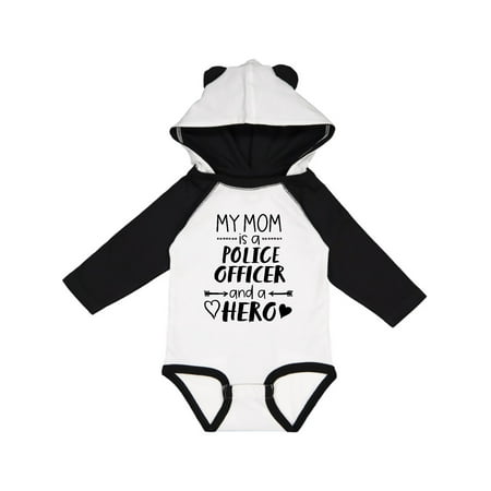 

Inktastic My Mom is a Police Officer and a Hero Gift Baby Boy or Baby Girl Long Sleeve Bodysuit