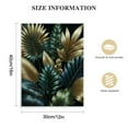 thumbnail image 2 of COMIO Tropical Leaf Wall Art Green and Gold Wall Decor for Living Room Bathroom Emerald Green Plant Decor Gold Leaves Pictures Boho Botanical Paintings Modern Artwork Home Decorations, 2 of 5