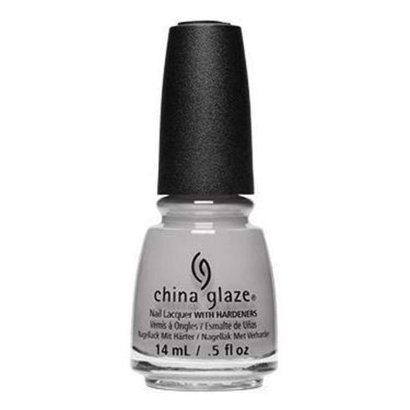 China Glaze Vernis à Ongles Pleather Weather 1626 Light Dove Gris Crème, 0,50 fl oz - Fini Satiné, Manucure Longue Tenue, Séchage Rapide - Collection Prêt-à-Porter