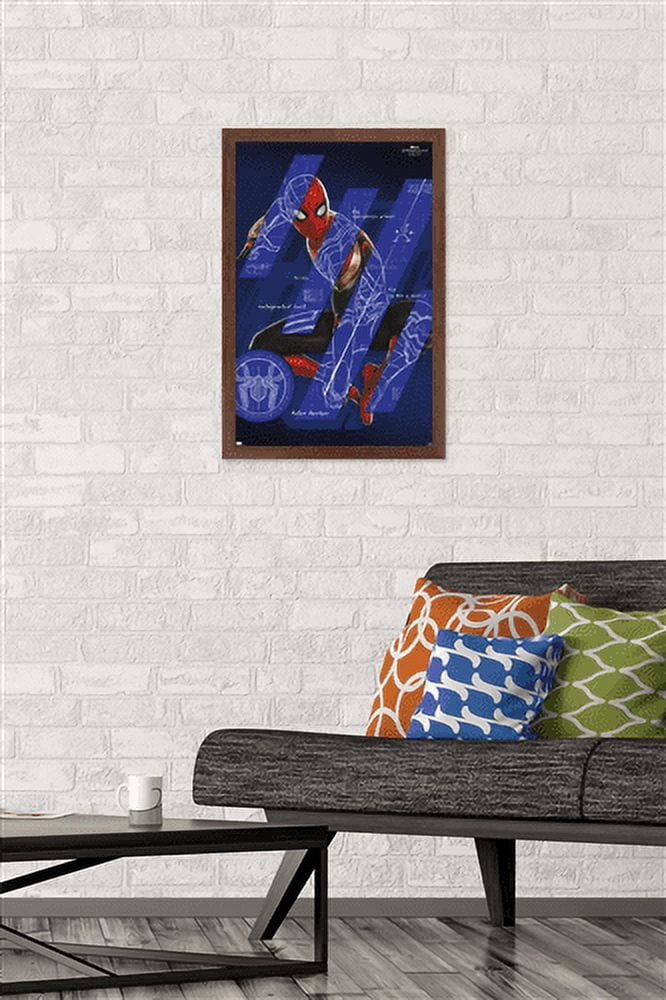 Marvel Spider-Man: No Way Home - Bars Wall Poster, 14.725" x 22.375", Framed
