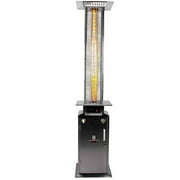 Angle View: Quattro Liquid Propane Gas Patio Heater - Stainless Steel Finish