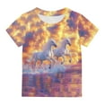 thumbnail image 7 of SGFCWSX Girls Short Sleeve T-Shirt, Graphic Casual Kids Fashion Top Yellow Size 4-5 Years, 7 of 7