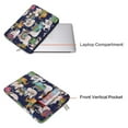 thumbnail image 4 of Mosiso 13.3" Laptop Case Sleeve Bag for MacBook Pro Air Dell HP Lenovo Asus Acer Surface, Water Repellent Polyester Notebook Bag Protective Case Cover with Pocket, Elephant Navy Blue Base, 4 of 7