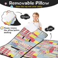 thumbnail image 3 of Pioneer Flower Floral Print Pattern Toddler Nap Mat for Teens Preschool Daycare, Teens Sleeping Mat Bag, Toddler Sleeping Bag with Pillow, 3 of 6