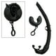 Photo 1 of *JUST HOOK NO ATTATCHMETNS, STCK PHOTO REFERENCE ONLY** Silicone Roll-up Nautilus Snorkel with Storage Container (Black)