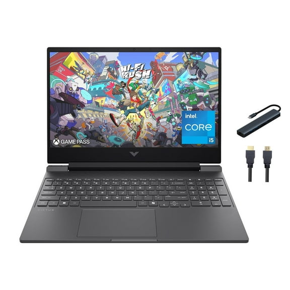 HP Victus 15.6" FHD 144Hz Gaming Laptop, Intel Core i5-13420H, 16GB DDR4 RAM, 512GB SSD, NVIDIA GeForce RTX 3050, Windows 11 Pro, Backlit Keyboard, Mica Silver with Mazepoly Accessories