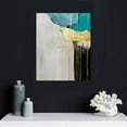 thumbnail image 4 of COMIO  Abstract Canvas Wall Art Blue Turquoise Decor Modern Framed Black Gold Grey Bedroom Paintings Print Picture Artwork for Bathroom office decorations, 4 of 4