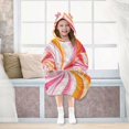 thumbnail image 7 of FORMRS Wearable Blanket Hoodie with Sleeves for Kids Cozy Flannel Sweatshirt, Swirling Lines, 7 of 7
