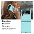 thumbnail image 6 of Dteck Case for Samsung Galaxy Z Flip 3 (6.7" 2022 Relese), PU Leather Case Luxury Diamond Pattern Shockproof Anti-drop Anti-strip Fashion Case for Girls & Women For Samsung Galaxy Z Flip 3, Blue, 6 of 10