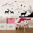thumbnail image 2 of A Set of Deer Birds Mountains Pattern Wall Stickers Creative Removable Wall Sticker, 2 of 5