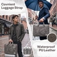 thumbnail image 5 of Aisboks PU Leather Laptop Bag 15.6''-16'',Premuim 180°Full Opening Laptop Case, Slim Laptop Sleeve with Luggage Strap&Accessory Pocket, Grey,Father's Gift, 5 of 7