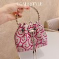 thumbnail image 1 of Bolso de mano de diamantes de imitación brillantes para mujer, bolso de mano de diseñador de lujo, bolso de noche, bolso de mensajero de hombro, Color rosa Fivean unisex, 1 of 2