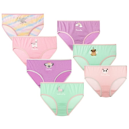 

Kensie Girl Girls Underwear 7 Pack Days Of The Week Kids Panties Sizes 4-12 Hipster Briefs Juniors