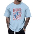 thumbnail image 2 of Tops para hombre, blusas y camisas de cuello redondo y manga corta para hombre, tops casuales de cuello redondo y manga corta con estampados especiales para hombre., 2 of 5