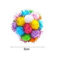 thumbnail image 4 of Flmtop Cat Ball Toy Built-in bell Interactive Colorful Plush Mini Ball Kitten Teaser Toy Pet Toy, 4 of 11