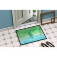 thumbnail image 4 of Cactus Teal and Green Watercolor Door Mat, 4 of 4