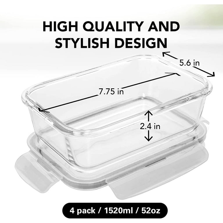 Glass Food Storage Containers with Airtight Locking Lids for Storing  Serving Food BPA Free & Leak Proof - Microwave, Dishwasher, Fridge, Freezer  and Oven Safe - China Glass Food Container and Food