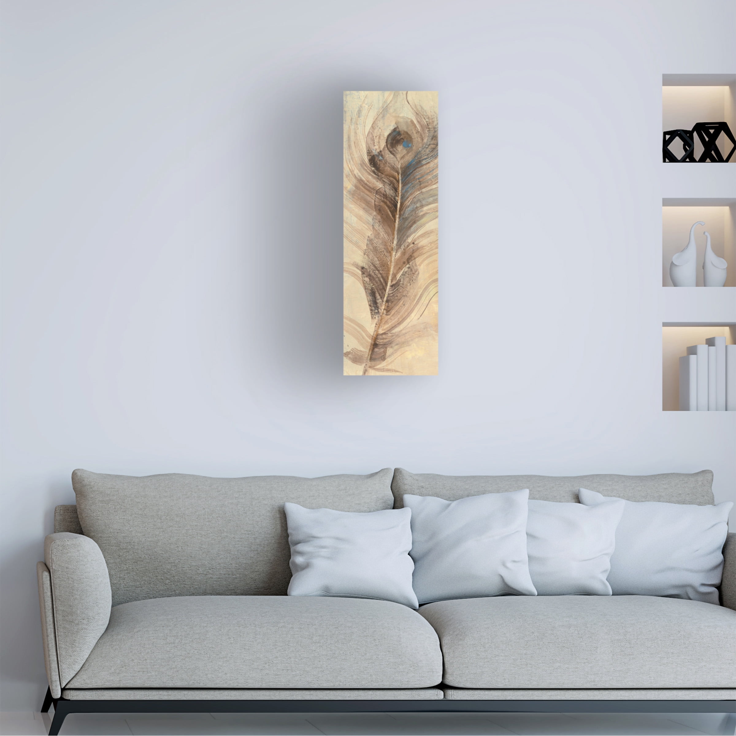 Trademark Fine Art 'Feather Study Single Feather' Canvas Art by Albena Hristova
