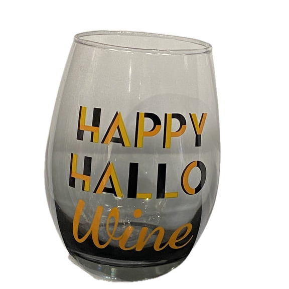 Happy Hallo Wine Glass 14oz - Halloween Glassware