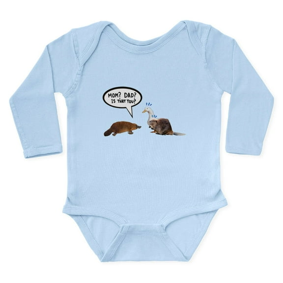 CafePress - Platypus Awkward Encounter Body Suit - Long Sleeve Cotton Baby Bodysuit
