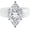 White and Silver, variant on Silicone Ring – 14×7 mm Marquise Cut CZ | Patent-Pending Design - GlowStone Collection